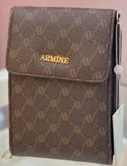 ARMİNE BAYAN ÇANTA 266 KAHVE  NOKTALI