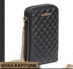 ARMİNE BAYAN ÇANTA 291 SİYAH KAPİTONE RUGAN