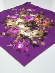 LEVİDOR TİVİL İPEK EŞARP MOR 1011-1