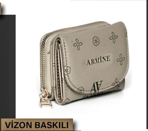 ARMİNE BAYAN ÇANTA C10 VİZON  BASKILI