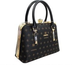 ARMİNE BAYAN ÇANTA 339 SİYAH BASKILI