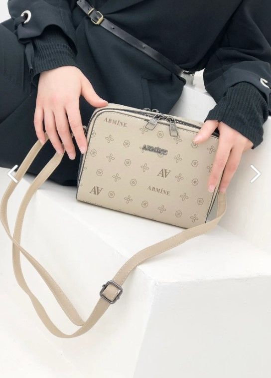 ARMİNE BAYAN ÇANTA 228 VİZON BASKILI