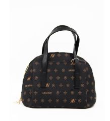 ARMİNE BAYAN ÇANTA 344 SİYAH BASKILI