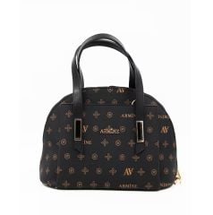 ARMİNE BAYAN ÇANTA 344 SİYAH BASKILI