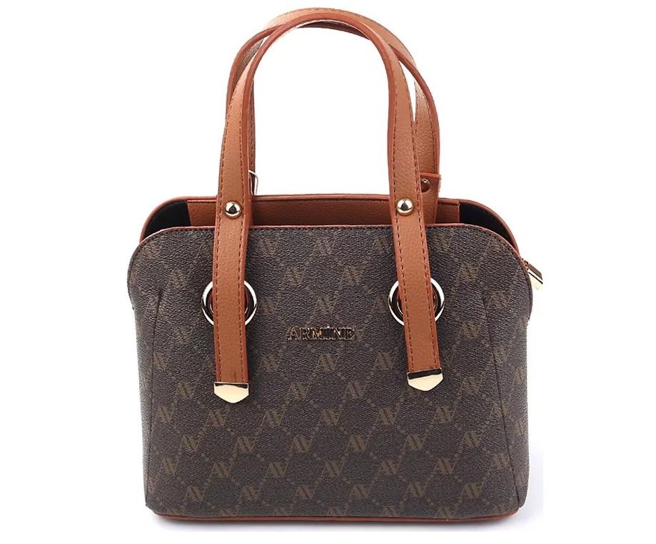 ARMİNE BAYAN ÇANTA 364 KAHVE NOKTALI