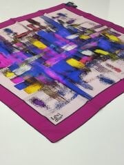 LEVİDOR TİVİL İPEK EŞARP FUŞYA 1015-2