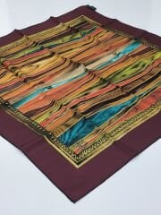 LEVİDOR TİVİL İPEK EŞARP BORDO  1019-2