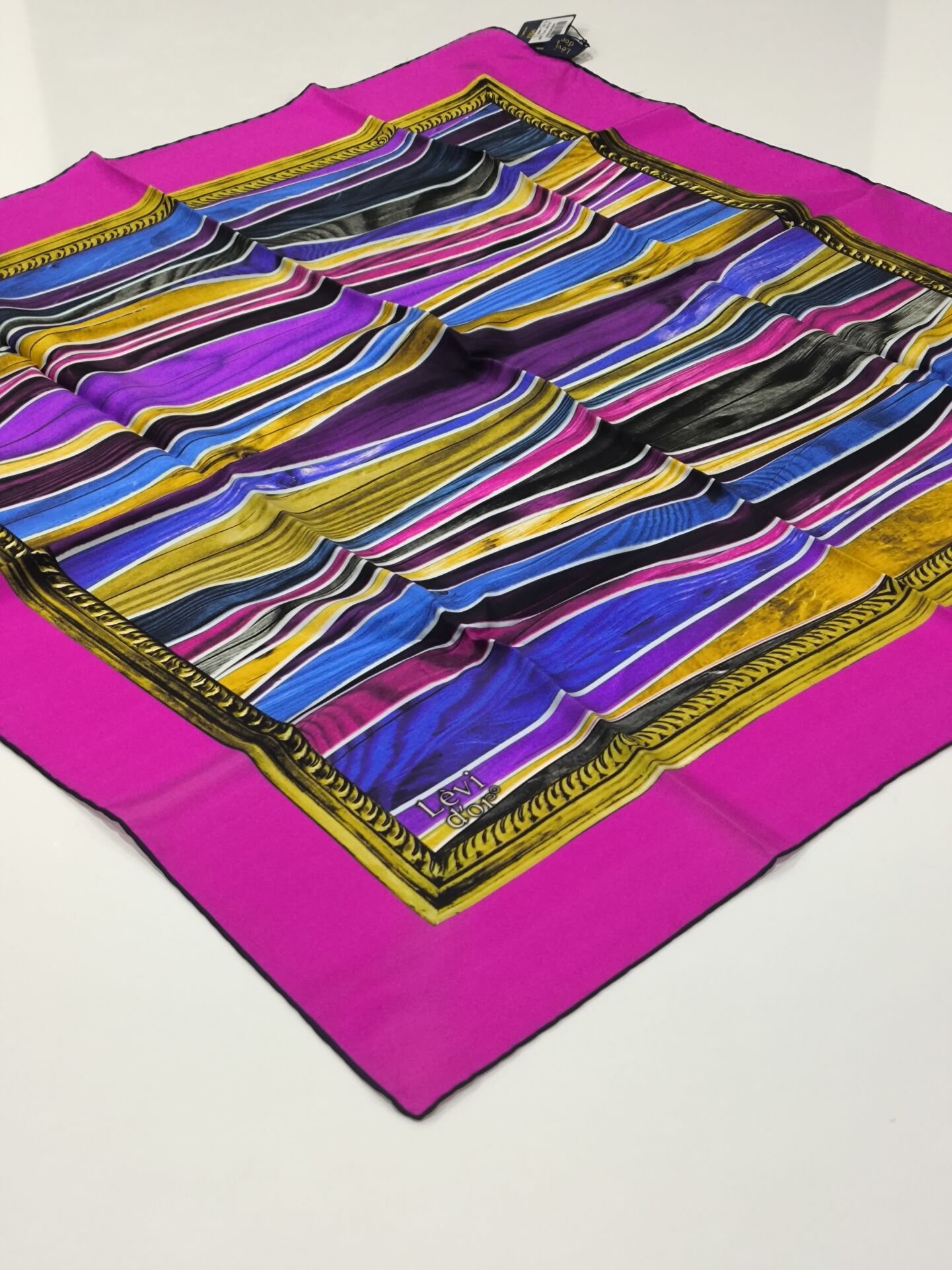 LEVİDOR TİVİL İPEK EŞARP FUŞYA 1019-3