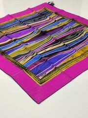 LEVİDOR TİVİL İPEK EŞARP FUŞYA 1019-3