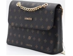 ARMİNE BAYAN ÇANTA 340 SİYAH BASKILI