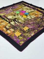 LEVİDOR TİVİL İPEK EŞARP SİYAH 1018-3