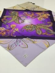 LEVİDOR TİVİL İPEK EŞARP LİLA 0491-3