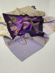 LEVİDOR TİVİL İPEK EŞARP LİLA 0491-3