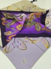 LEVİDOR TİVİL İPEK EŞARP LİLA 0491-3