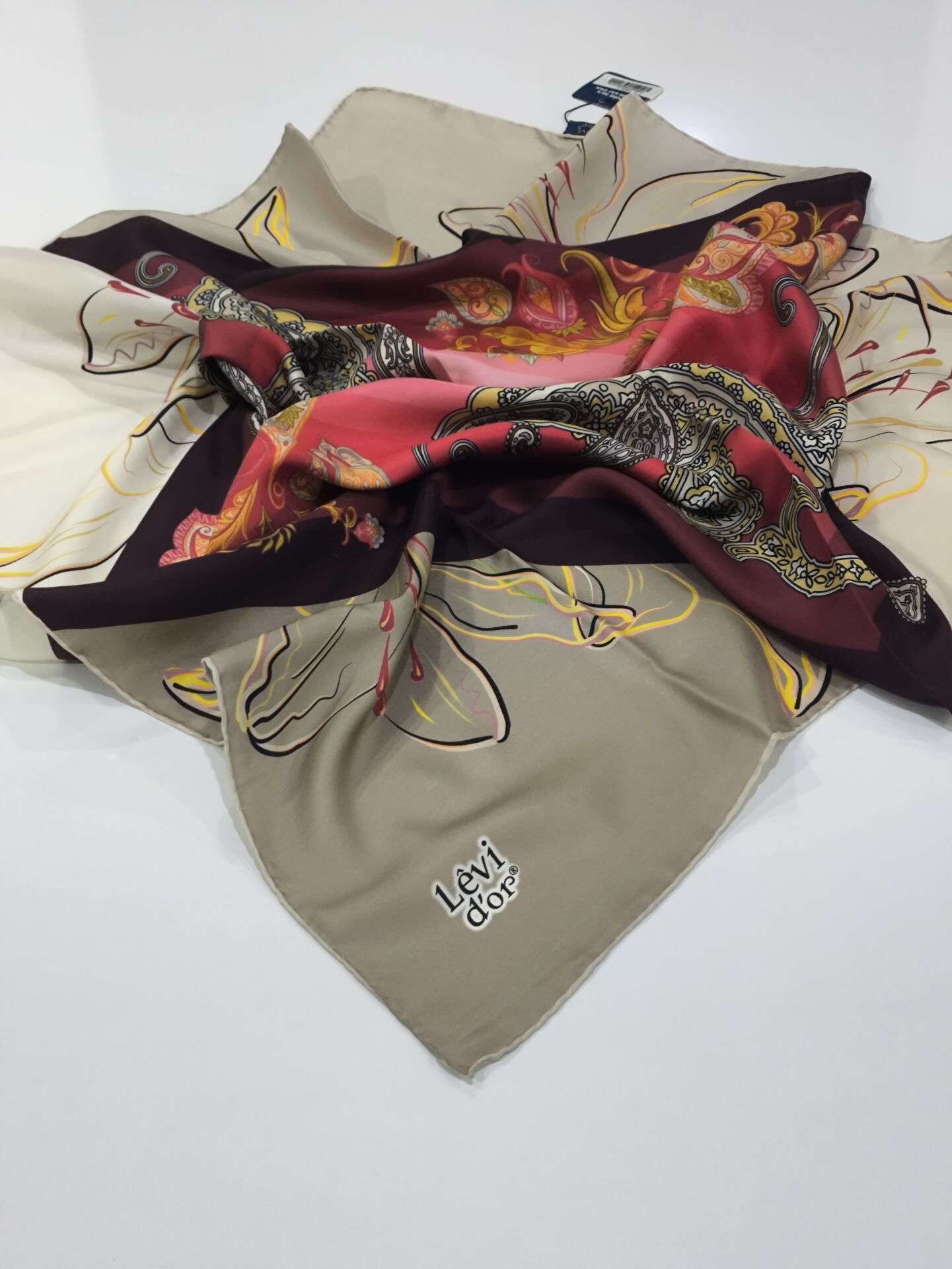 LEVİDOR TİVİL İPEK EŞARP 0491-4