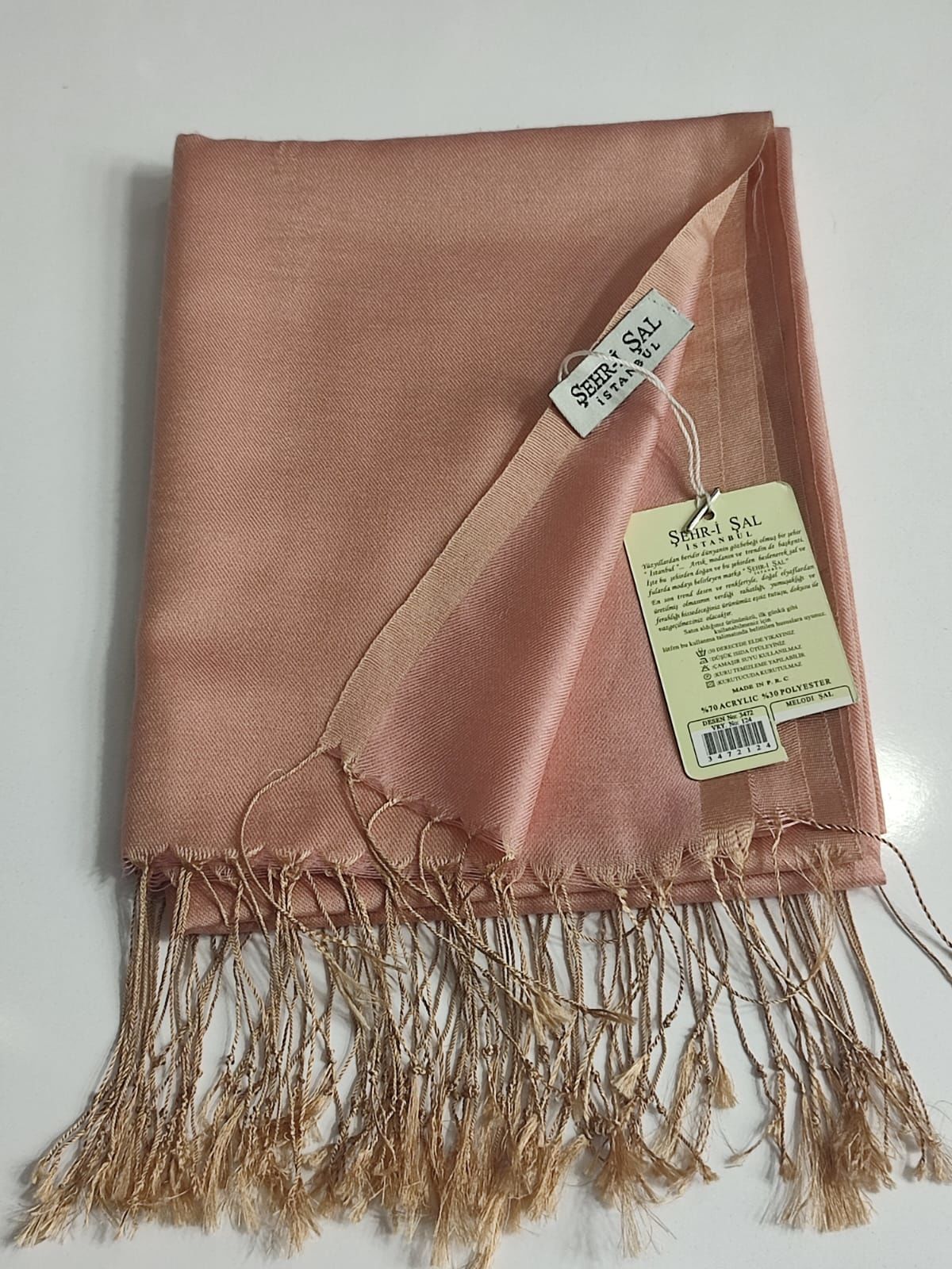 MELODİ ŞAL 3472-04 PUDRA GOLD  PÜSKÜL