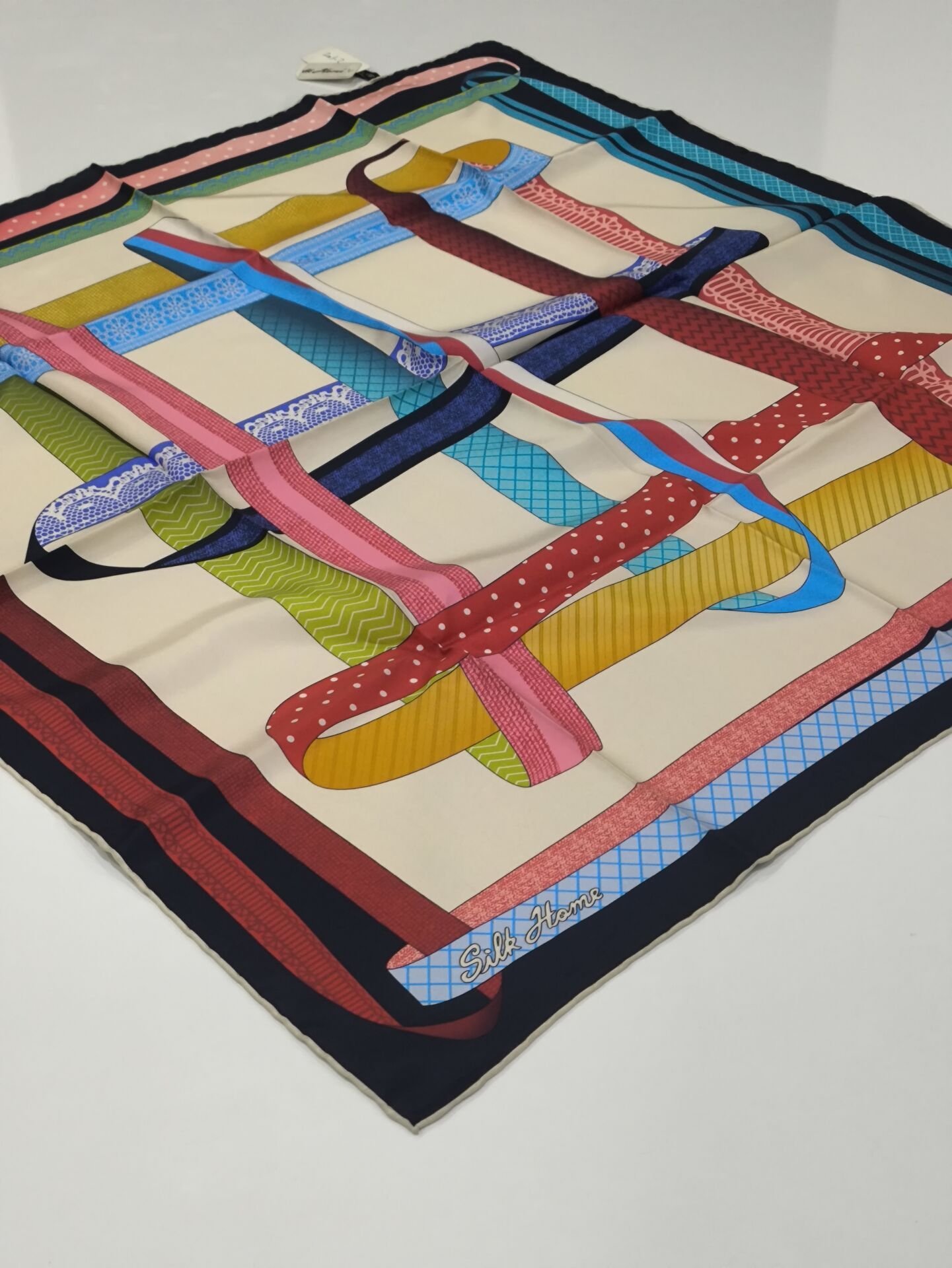 SİLKHOME TİVİL  İPEK EŞARP LACİVERT 2001-2