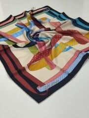 SİLKHOME TİVİL  İPEK EŞARP LACİVERT 2001-2