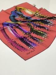 SİLKHOME TİVİL  İPEK EŞARP MERCAN 2002-1