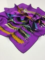 SİLKHOME TİVİL  İPEK EŞARP MOR 2002-2