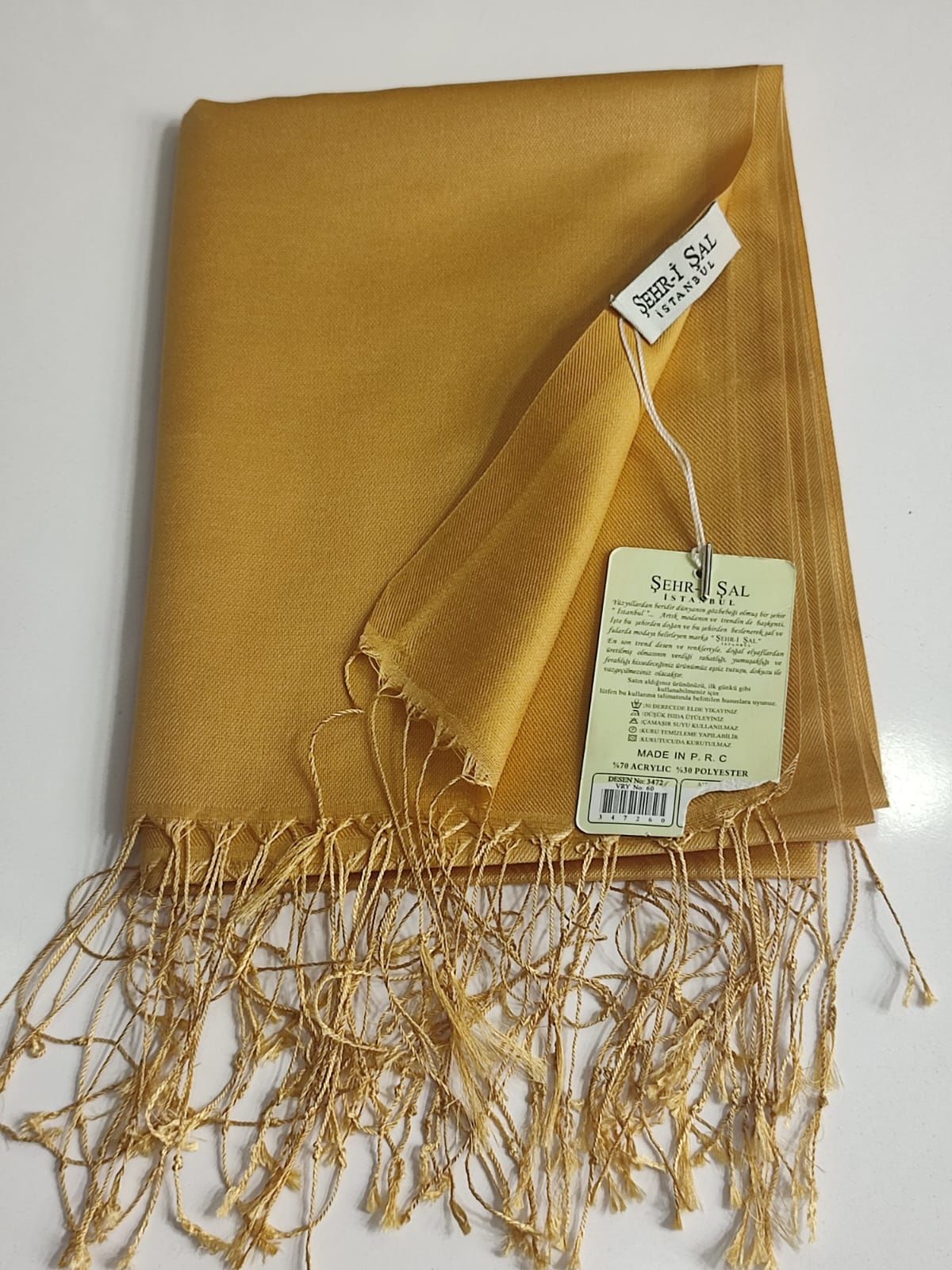 MELODİ ŞAL 3472-60 GOLD SARI