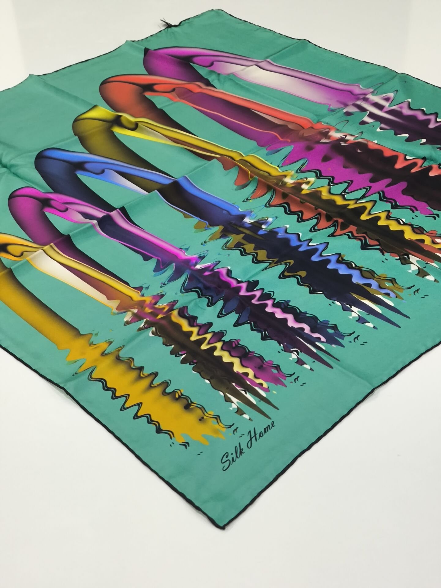 SİLKHOME TİVİL  İPEK EŞARP MİNT YEŞİLİ  2002-4