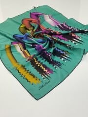 SİLKHOME TİVİL  İPEK EŞARP MİNT YEŞİLİ  2002-4