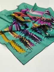 SİLKHOME TİVİL  İPEK EŞARP MİNT YEŞİLİ  2002-4