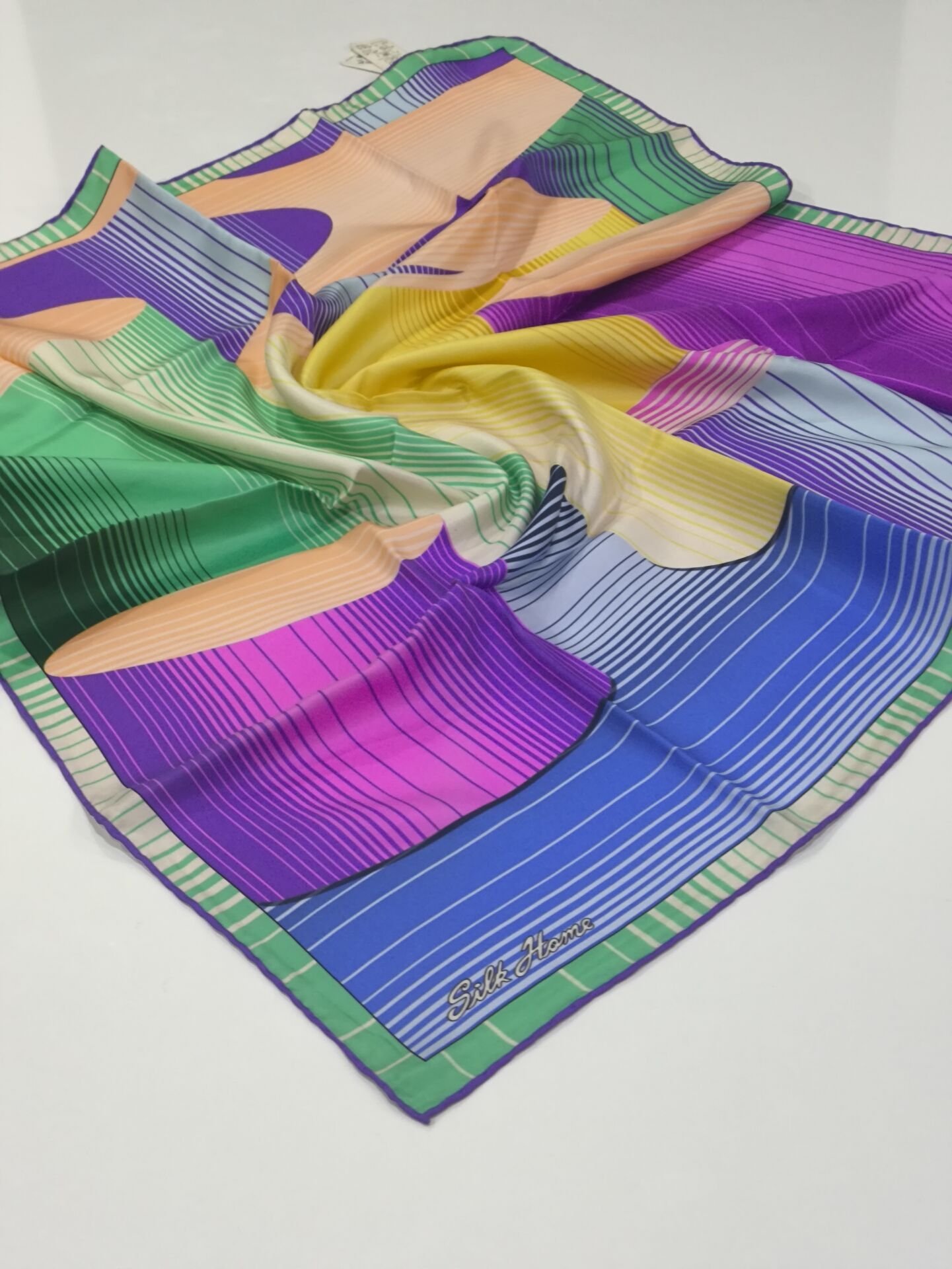 SİLKHOME TİVİL  İPEK EŞARP MİNT SAKS 2003-2