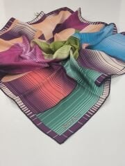 SİLKHOME TİVİL  İPEK EŞARP VİŞNE MİNT 2003-4