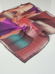 SİLKHOME TİVİL  İPEK EŞARP BORDO 2003-6