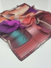 SİLKHOME TİVİL  İPEK EŞARP BORDO 2003-6