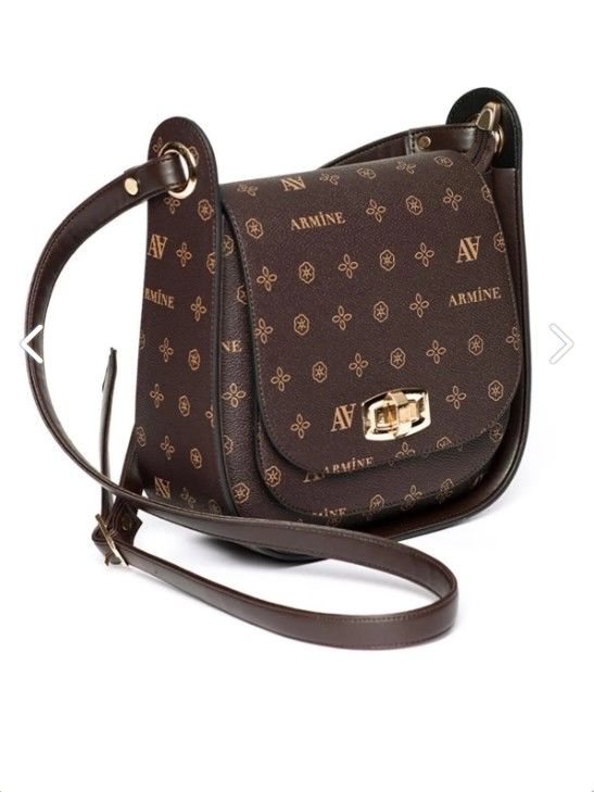 ARMİNE BAYAN ÇANTA 139 KAHVE BASKILI