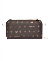 ARMİNE BAYAN ÇANTA 268 KAHVE  BASKILI