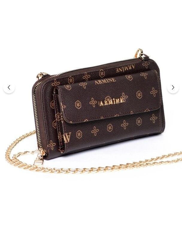 ARMİNE BAYAN ÇANTA 268 KAHVE  BASKILI