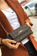 ARMİNE BAYAN ÇANTA 268 KAHVE  BASKILI