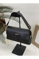 ARMİNE BAYAN ÇANTA 347 SİYAH CROKO