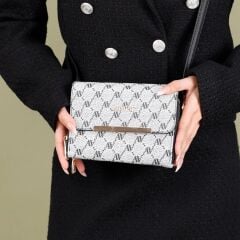 ARMİNE BAYAN ÇANTA 381 GRİ NOKTALI