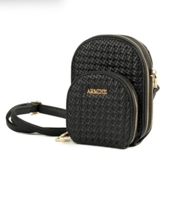 ARMİNE BAYAN ÇANTA 384 SİYAH ÖRGÜ
