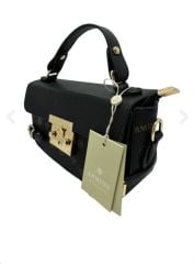 ARMİNE BAYAN ÇANTA 359 SİYAH BASKILI