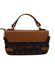 ARMİNE BAYAN ÇANTA 359 KAHVE  BASKILI