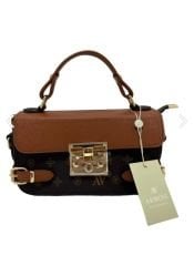 ARMİNE BAYAN ÇANTA 359 KAHVE  BASKILI