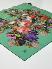 LEVİDOR TİVİL İPEK EŞARP YEŞİL 1002-4