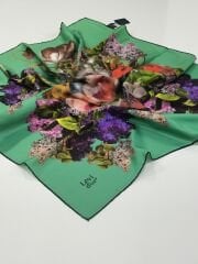 LEVİDOR TİVİL İPEK EŞARP YEŞİL 1002-4