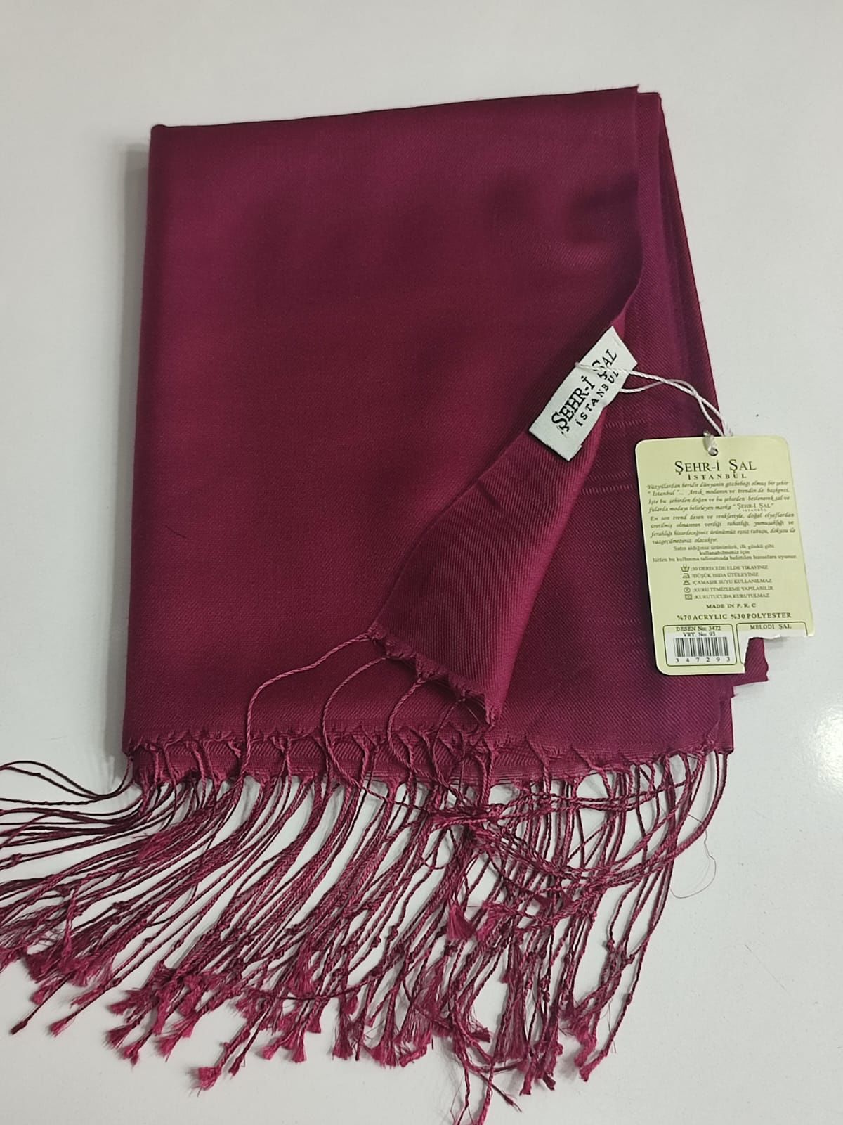 MELODİ ŞAL 3472-93 BORDO