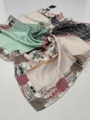 LEVİDOR TİVİL İPEK EŞARP GÜL KURUSU 0504-2