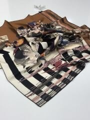 SİLKHOME TİVİL  İPEK EŞARP KİREMİT SİYAH 1002-2