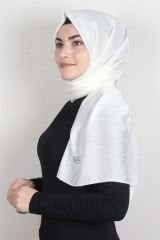 PİRAMİT MİLANO ŞAL KIRIK BEYAZ