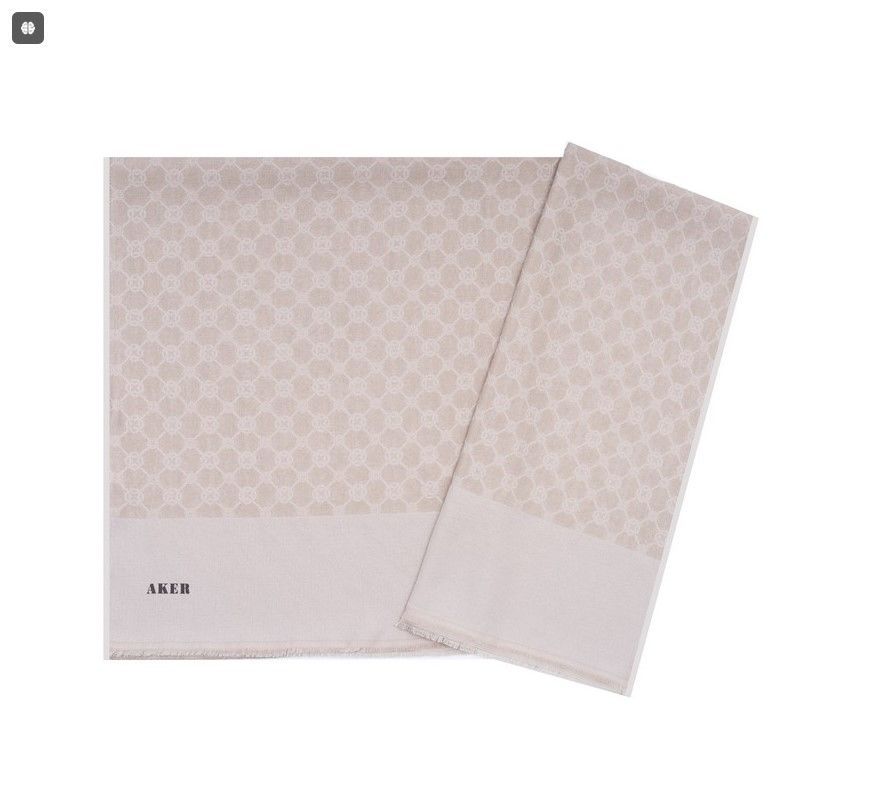 AKER ELEGANCE MONOGRAM ŞAL 1090100-982 VİZON