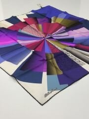 SİLKHOME TİVİL İPEK EŞARP MAVİ MOR LACİVERT 2004-1